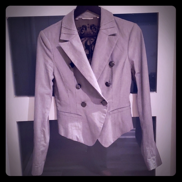 GUESS Double breasted cotton blazer